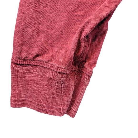 Frye and Co. Mens Burgundy Long Sleeve Thermal Shirt Large Patch Logo Clean - Picture 7 of 10